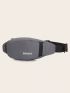 Letter Graphic Fanny Pack Polyester Sports Bag Aesthetic