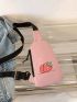 Women Fanny Bag Cute Cartoon Strawberry Bag New Fashion Waist Bag Girls Cute Fruit Purse And Handbag