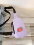 Women Fanny Bag Cute Cartoon Strawberry Bag New Fashion Waist Bag Girls Cute Fruit Purse And Handbag