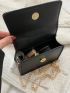 Mini Square Bag Embossed Detail Flap PU