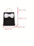Mini Square Bag Quilted Faux Pearl & Bow Decor PU Flap