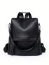 Tassel Decor Classic Backpack Brown