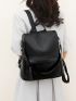 Tassel Decor Classic Backpack Brown