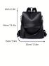Tassel Decor Classic Backpack Brown