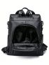 Tassel Decor Classic Backpack Brown