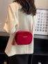 Mini Square Bag Chevron Tassel Decor Polyester