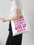 Letter Graphic Shopper Bag