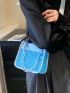 Mini Square Bag Clear Design Chain Decor Fashion Style