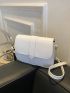 Small Flap Saddle Bag Minimalist White