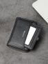 Fashion Retro Minimalism Men PU Letter Graphic Zip Around Wallet