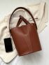 Simple Fashion PU Bucket Bag Women Designer Handbag And Purse Shoulder Tote Bag