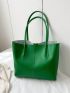 Small Shoulder Tote Bag Minimalist Green