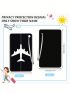 Airplane Graphic Luggage Tag Aluminum Alloy