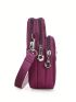 Mini Phone Wallet Purple Adjustable Strap For Daily
