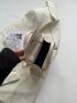 Minimalist Square Bag Mini Double Handle Beige