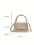 Minimalist Square Bag Mini Double Handle Beige