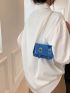 Minimalist Square Bag Mini Flap Buckle Decor Funky