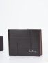 Letter Graphic Small Wallet Bifold Vintage Pu