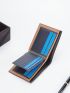 Letter Graphic Small Wallet Bifold Vintage Pu