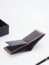 Letter Graphic Small Wallet Bifold Vintage Pu