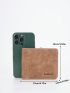 Letter Graphic Small Wallet Bifold Vintage Pu