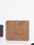 Letter Graphic Small Wallet Bifold Vintage Pu