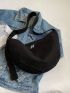 Minimalist Hobo Bag Oversized Zipper Adjustable Strap