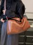 Minimalist Hobo Bag Large Capacity Sliver Zipper Funky