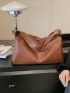 Minimalist Hobo Bag Large Capacity Sliver Zipper Funky