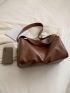 Minimalist Hobo Bag Large Capacity Sliver Zipper Funky