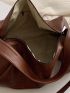 Minimalist Hobo Bag Large Capacity Sliver Zipper Funky