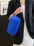 Minimalist Make Up Bag Zipper Medium Blue