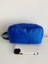 Minimalist Make Up Bag Zipper Medium Blue