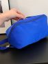 Minimalist Make Up Bag Zipper Medium Blue