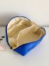 Minimalist Make Up Bag Zipper Medium Blue