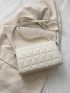 Small Square Bag Quilted Flap Solid Color
