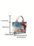 Medium Tote Bag Cartoon Figure Print Double Handle
