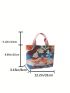 Medium Tote Bag Cartoon Figure Print Double Handle