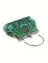 Small Evening Bag Satin Rhinestone & Sequin Decor Chain Strap