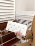 Quilted Clutch Bag Zipper Around Rhinestone Decor