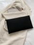 Medium Envelope Bag Crocodile Embossed Heart Decor Flap