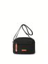Small Square Bag Letter Patched Adjustable-strap