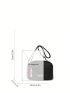 Small Square Bag Letter Patched Adjustable-strap
