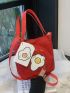 Polyester Square Bag Egg Pattern Double Handle