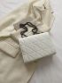 Small Square Bag Quilted Chain PU