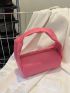 Mini Bucket Bag Pink Zipper PU