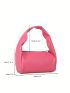 Mini Bucket Bag Pink Zipper PU