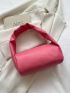 Mini Bucket Bag Pink Zipper PU