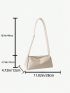 PU Baguette Bag Minimalist White