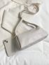 PU Baguette Bag Minimalist White